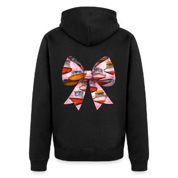 Coquette Bow Boating Capitaine Boater Ribbon - Veste à capuche bio Premium Unisexe - noir - Dos - Nico (187cm)