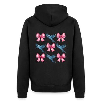 Coquette Bow Perruche Perruche Perroquet - Veste à capuche bio Premium Unisexe - noir - Dos - Nico (187cm)