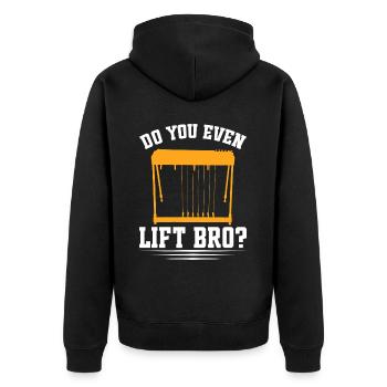Country Music steelin Pedal Steel Guitarist - Unisex Premium Bio Zip Hoodie - Schwarz - Hinten - Nico (187cm)