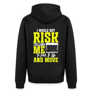 Country Music steelin Pedal Steel Guitarist - Unisex Premium Bio Zip Hoodie - Schwarz - Hinten - Nico (187cm)