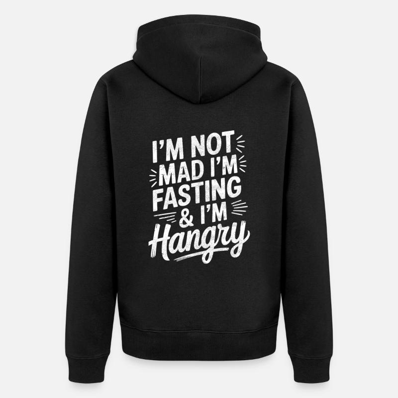 Intermittent fasting Intermittent fasting - Unisex Premium Organic Zip Hoodie - black