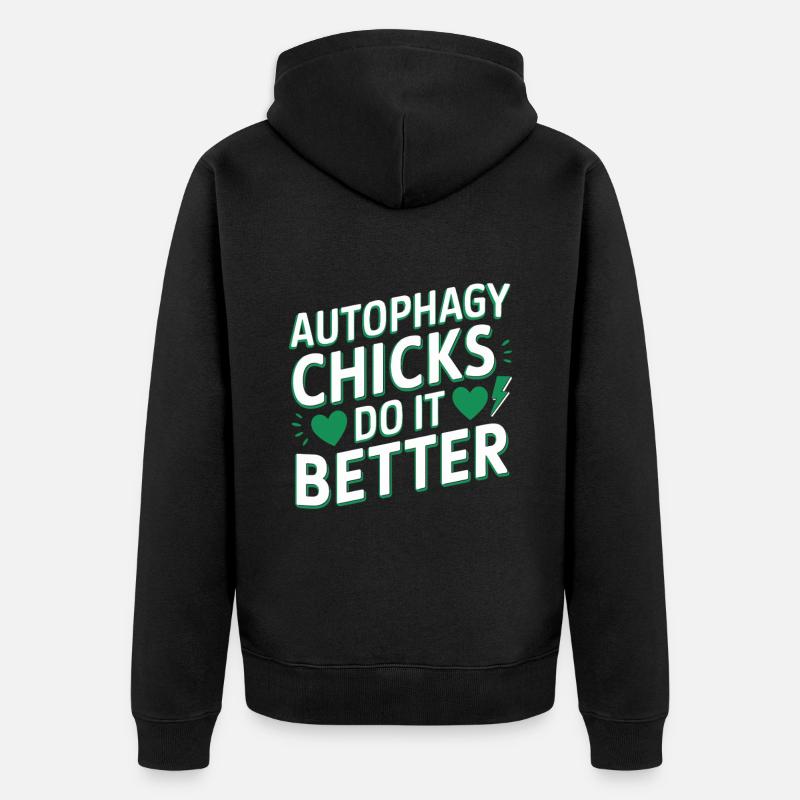 Intermittent fasting Intermittent fasting - Unisex Premium Organic Zip Hoodie - black