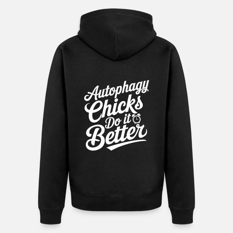 Intermittent fasting Intermittent fasting - Unisex Premium Organic Zip Hoodie - black