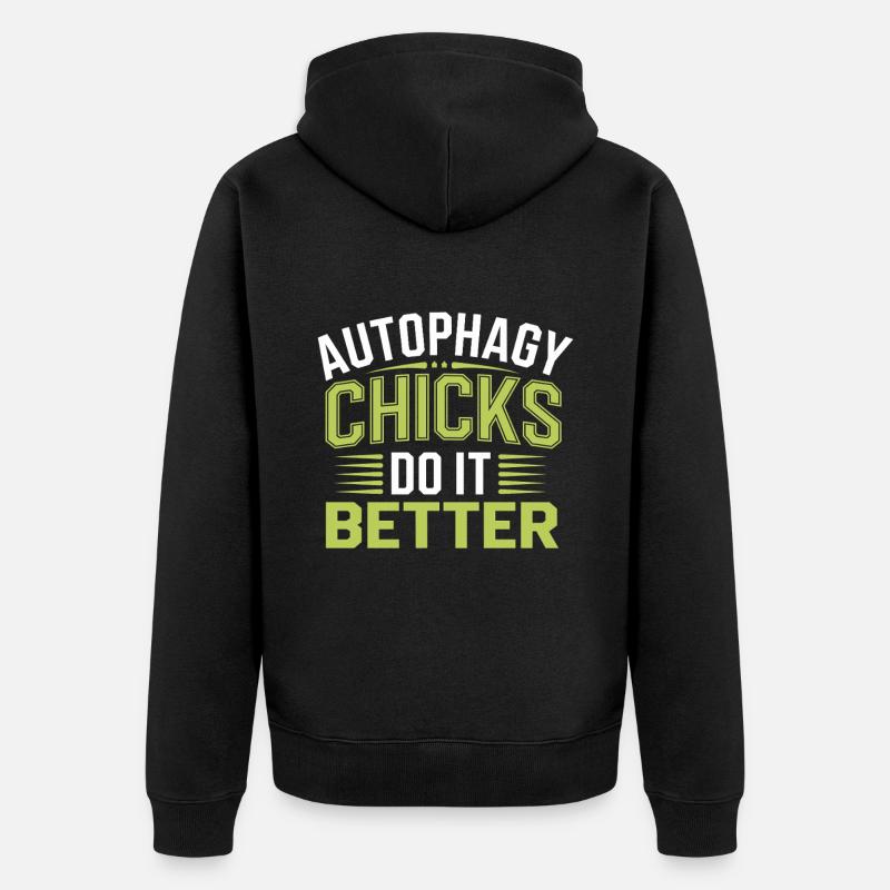 Intermittent fasting Intermittent fasting - Unisex Premium Organic Zip Hoodie - black