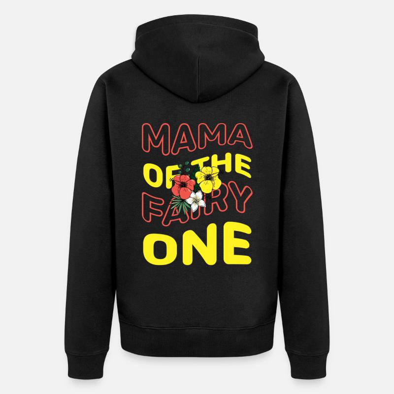 Maman de la fée Une - Veste à capuche bio Premium Unisexe - noir