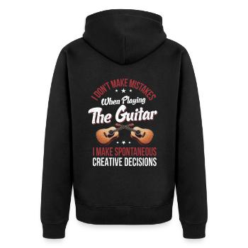 Guitarist Guitarist Musician Guitar Music - Unisex Premium Organic Zip Hoodie - black - Back - Nico (187cm)