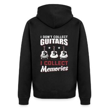 Guitarist Guitarist Musician Guitar Music - Unisex Premium Organic Zip Hoodie - black - Back - Nico (187cm)