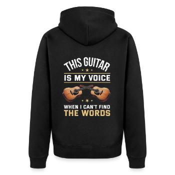 Guitarist Guitarist Musician Guitar Music - Unisex Premium Organic Zip Hoodie - black - Back - Nico (187cm)