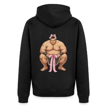 Echec Coquette Lutte Sumo Lutteur Japonais Sumo - Veste à capuche bio Premium Unisexe - noir - Dos - Nico (187cm)