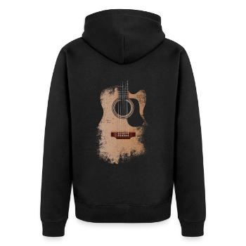 Guitarist Guitarist Musician Guitar Music - Unisex Premium Organic Zip Hoodie - black - Back - Nico (187cm)