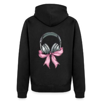 Coquette Bow Ingénieur du son Ingénieur du son - Veste à capuche bio Premium Unisexe - noir - Dos - Nico (187cm)