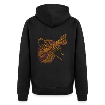 Guitarist Guitarist Musician Guitar Music - Unisex Premium Organic Zip Hoodie - black - Back - Nico (187cm)