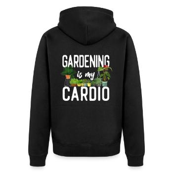 Plant Lover Gardening Gardening Is - Unisex Premium Bio Zip Hoodie - Schwarz - Hinten - Nico (187cm)