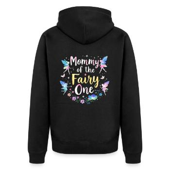 Maman de la Fée - Veste à capuche bio Premium Unisexe - noir - Dos - Nico (187cm)
