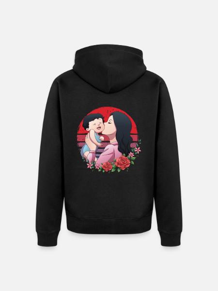 Maman de la fée Une - Veste à capuche bio Premium Unisexe - noir
