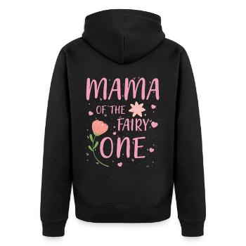 Maman de la fée Une - Veste à capuche bio Premium Unisexe - noir - Dos - Nico (187cm)