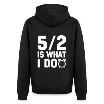 Intermittent fasting Intermittent fasting - Unisex Premium Organic Zip Hoodie - black - Back - Nico (187cm)