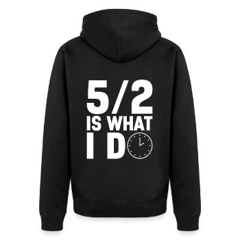 Intermittent fasting Intermittent fasting - Unisex Premium Organic Zip Hoodie - black - Back - Nico (187cm)