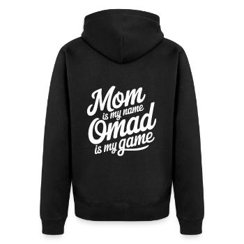 Intermittent fasting Intermittent fasting - Unisex Premium Organic Zip Hoodie - black - Back - Nico (187cm)