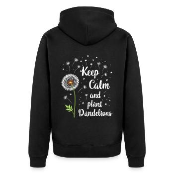 Dandelion Dandelion Lover Floral Floral - Veste à capuche bio Premium Unisexe - noir - Dos - Nico (187cm)