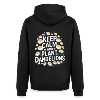 Dandelion Dandelion Lover Floral Floral - Veste à capuche bio Premium Unisexe - noir - Dos - Nico (187cm)