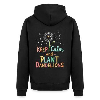 Dandelion Dandelion Lover Floral Floral - Veste à capuche bio Premium Unisexe - noir - Dos - Nico (187cm)