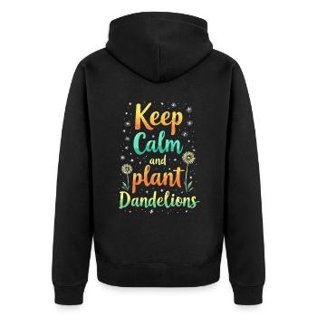 Dandelion Dandelion Lover Floral Floral - Veste à capuche bio Premium Unisexe - noir - Dos - Nico (187cm)