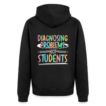 Psychologue scolaire - Veste à capuche bio Premium Unisexe - noir - Dos - Nico (187cm)