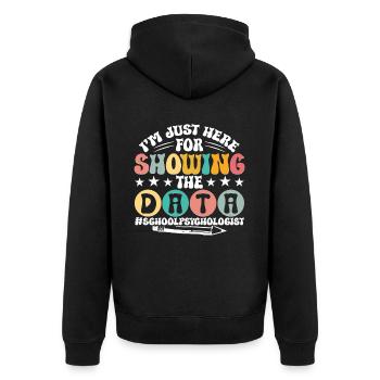Psychologue scolaire - Veste à capuche bio Premium Unisexe - noir - Dos - Nico (187cm)