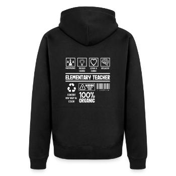 Grundschullehrerin Multitasking Problemlösung - Unisex Premium Bio Zip Hoodie - Schwarz - Hinten - Nico (187cm)