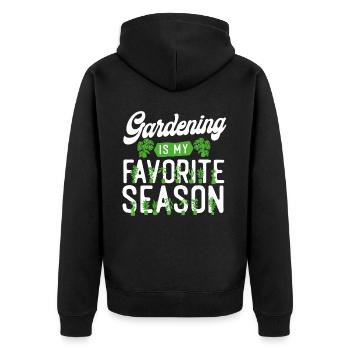 Plant Lover Gardening Gardening Is - Unisex Premium Bio Zip Hoodie - Schwarz - Hinten - Nico (187cm)