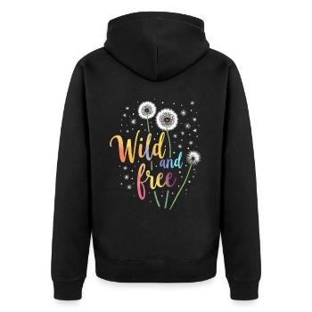 Dandelion Dandelion Lover Floral Floral - Veste à capuche bio Premium Unisexe - noir - Dos - Nico (187cm)