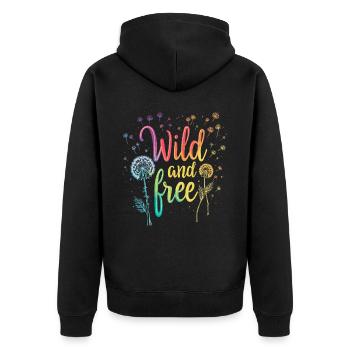 Dandelion Dandelion Lover Floral Floral - Veste à capuche bio Premium Unisexe - noir - Dos - Nico (187cm)