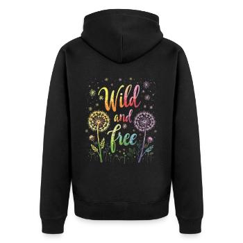 Dandelion Dandelion Lover Floral Floral - Veste à capuche bio Premium Unisexe - noir - Dos - Nico (187cm)