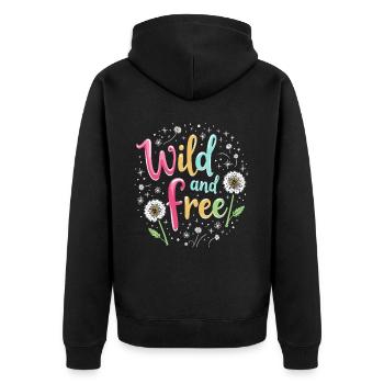 Dandelion Dandelion Lover Floral Floral - Veste à capuche bio Premium Unisexe - noir - Dos - Nico (187cm)