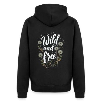 Dandelion Dandelion Lover Floral Floral - Veste à capuche bio Premium Unisexe - noir - Dos - Nico (187cm)