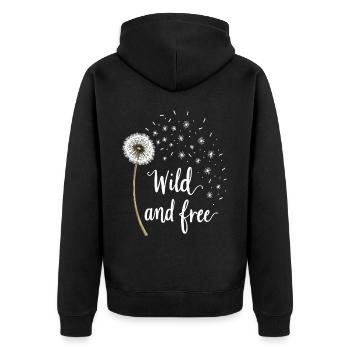 Dandelion Dandelion Lover Floral Floral - Veste à capuche bio Premium Unisexe - noir - Dos - Nico (187cm)
