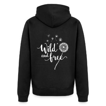 Dandelion Dandelion Lover Floral Floral - Veste à capuche bio Premium Unisexe - noir - Dos - Nico (187cm)