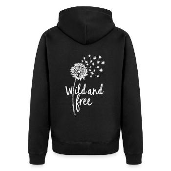 Dandelion Dandelion Lover Floral Floral - Veste à capuche bio Premium Unisexe - noir - Dos - Nico (187cm)