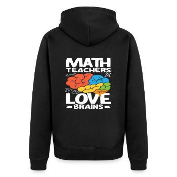 Math Teacher Math Gift - Unisex Premium Organic Zip Hoodie - black - Back - Nico (187cm)