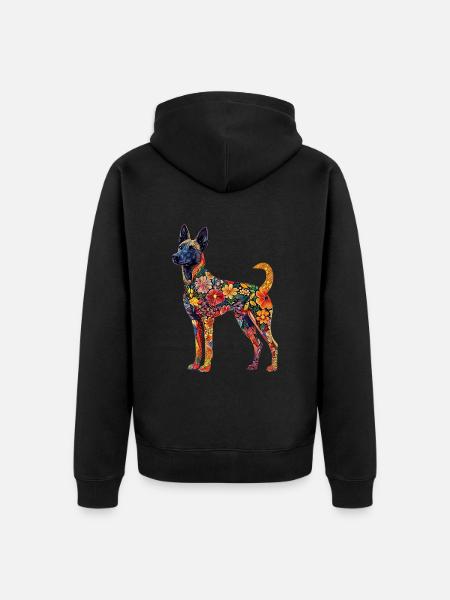 Belgischer Malinois - Unisex Premium Bio Zip Hoodie - Schwarz