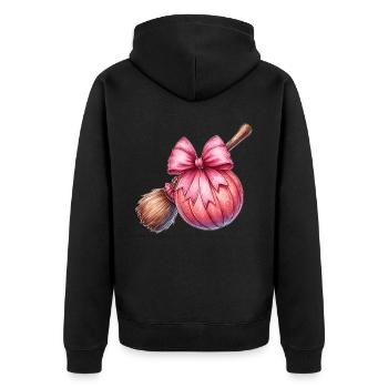 Coquette Bow Ballon Joueur Broomballer - Veste à capuche bio Premium Unisexe - noir - Dos - Nico (187cm)