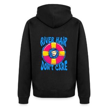 Tube de rivière Tube intérieur Cheveux de rivière Ne se soucie pas - Veste à capuche bio Premium Unisexe - noir - Dos - Nico (187cm)