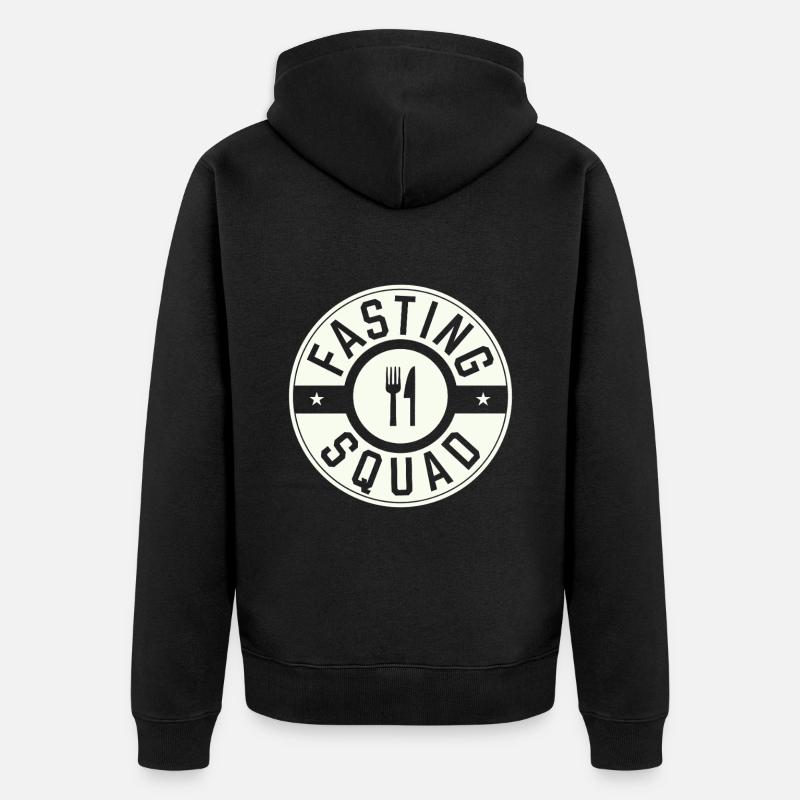 Intermittent fasting Intermittent fasting - Unisex Premium Organic Zip Hoodie - black