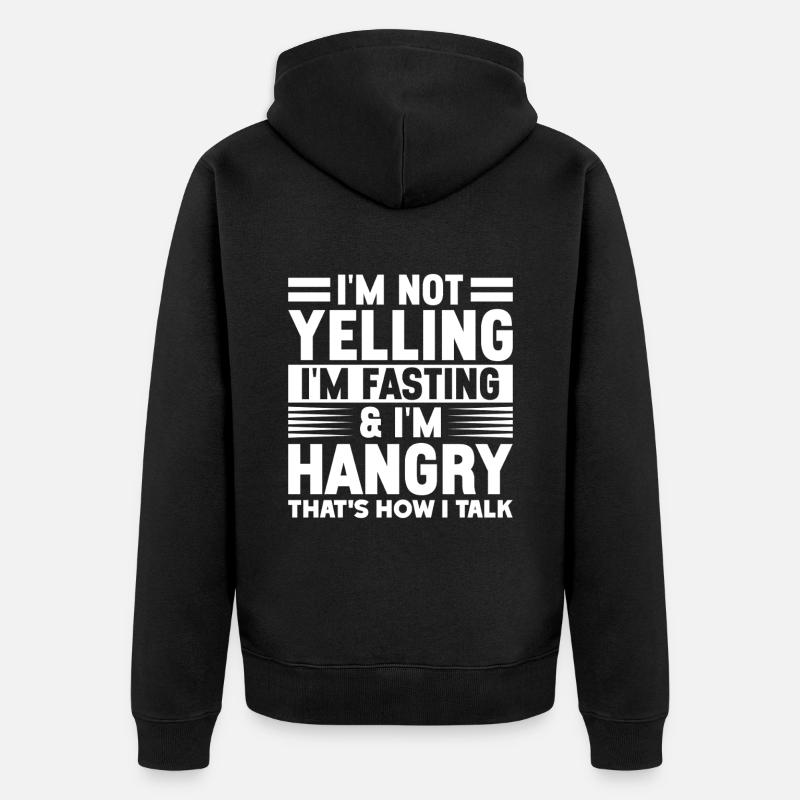 Intervallfasten Intermittierendes Fasten - Unisex Premium Bio Zip Hoodie - Schwarz