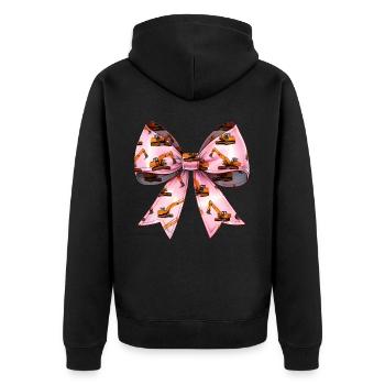 Coquette Bow Excavatrice Opérateur Construction HEO - Veste à capuche bio Premium Unisexe - noir - Dos - Nico (187cm)