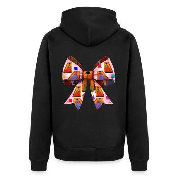 Coquette Bow Cornhole Board Bean Bag Mothers Day - Unisex Premium Organic Zip Hoodie - black - Back - Nico (187cm)