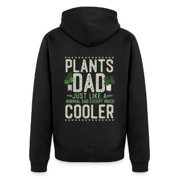Plant Lover Gardening Dad Plants - Unisex Premium Bio Zip Hoodie - Schwarz - Hinten - Nico (187cm)