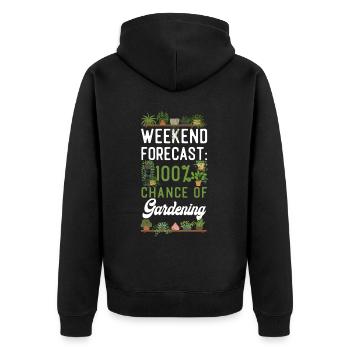 Week-end de jardinage pour les amoureux des plantes - Veste à capuche bio Premium Unisexe - noir - Dos - Nico (187cm)