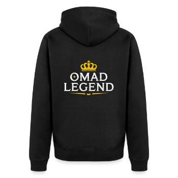 Intermittent fasting Intermittent fasting - Unisex Premium Organic Zip Hoodie - black - Back - Nico (187cm)